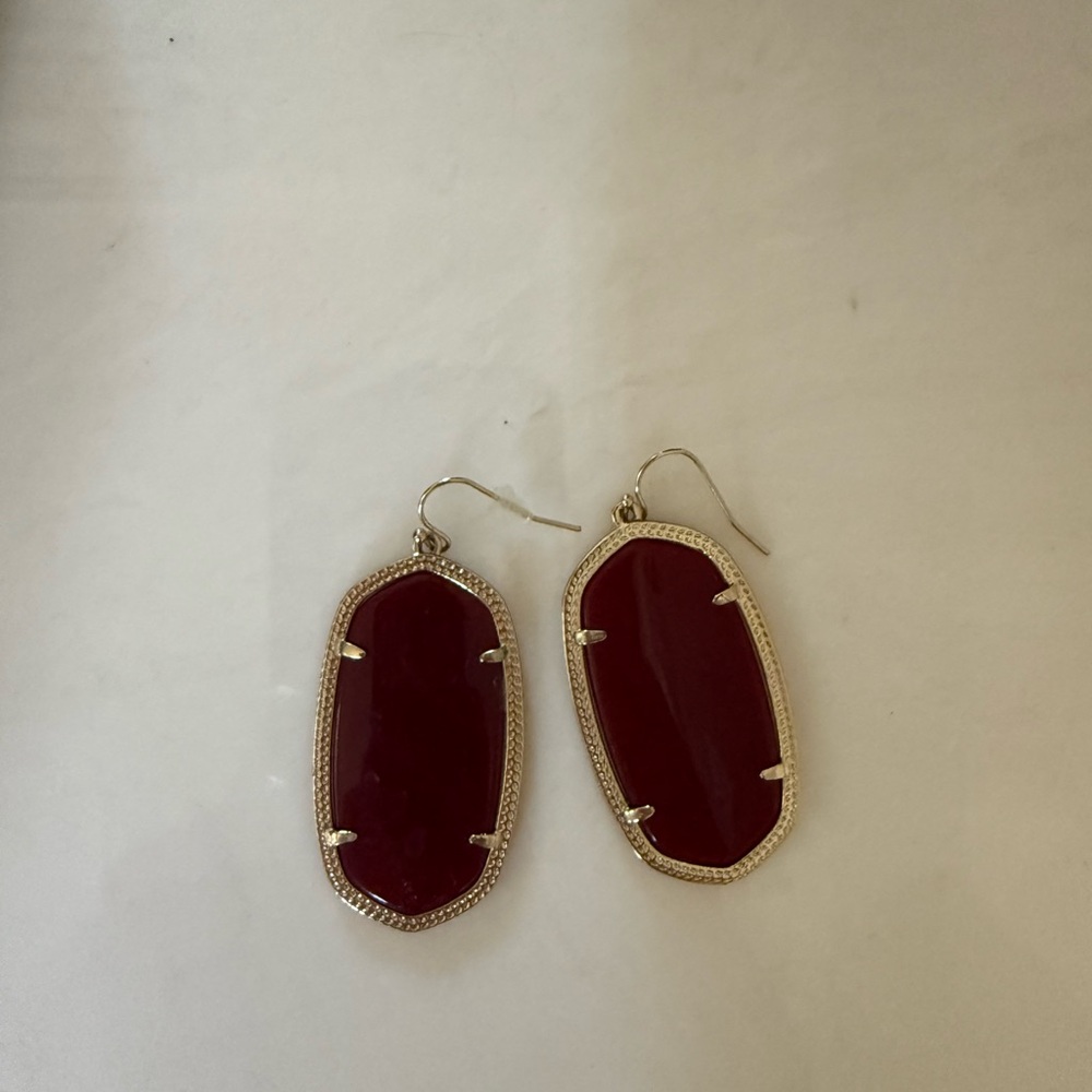 Kendra Scott Red Dangle Earrings